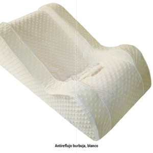 Sillón Antirreflujo para Bebé – Blanco Suave Burbuja